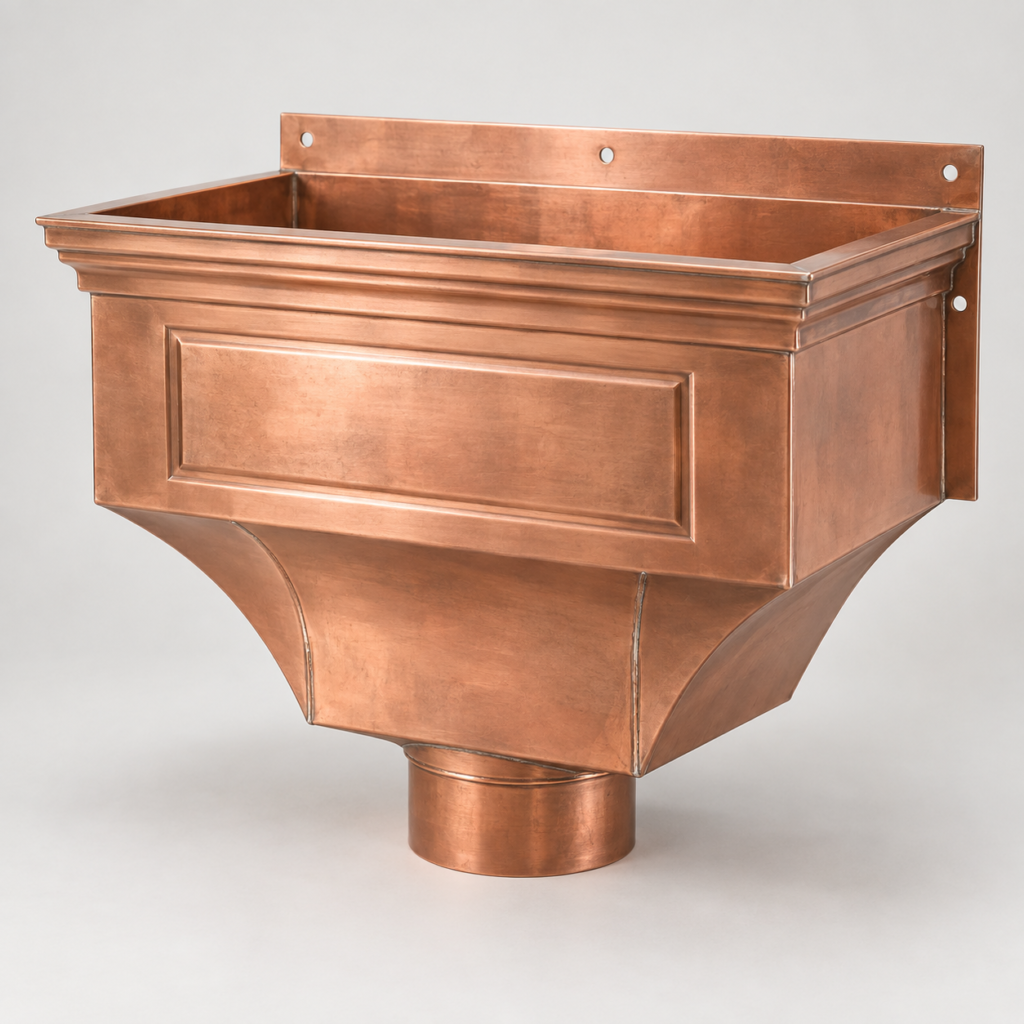 Natural copper leader head